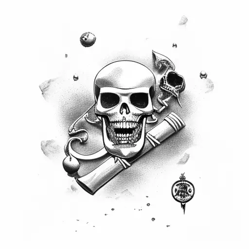 jolly roger tattoo design idea