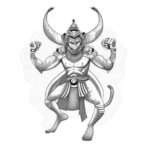 Monkey king tattoo design idea