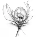 Feather, Dragonfly,Flowers  tattoo design idea