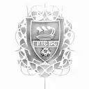 Create a tattoo which describes manchester city winning treble - fa cup, champions league and premier league in 2023 tattoo design idea