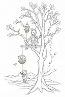 Tree and puppet master tattoo design idea