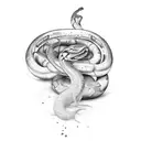 anaconda squeezing capri sun tattoo design idea