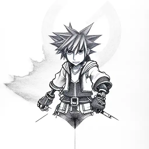 kingdom hearts sora tattoo design idea