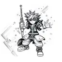 kingdom hearts sora tattoo design idea