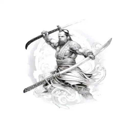 Hattori Hanzo sword with black mamba wrapped around  tattoo design idea