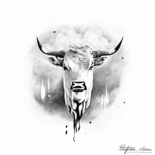 Steer with "don't let go" on it tattoo design idea