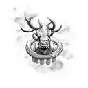 Steer with "don't let go" on it tattoo design idea