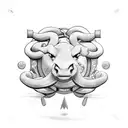 Steer with "don't let go" on it tattoo design idea