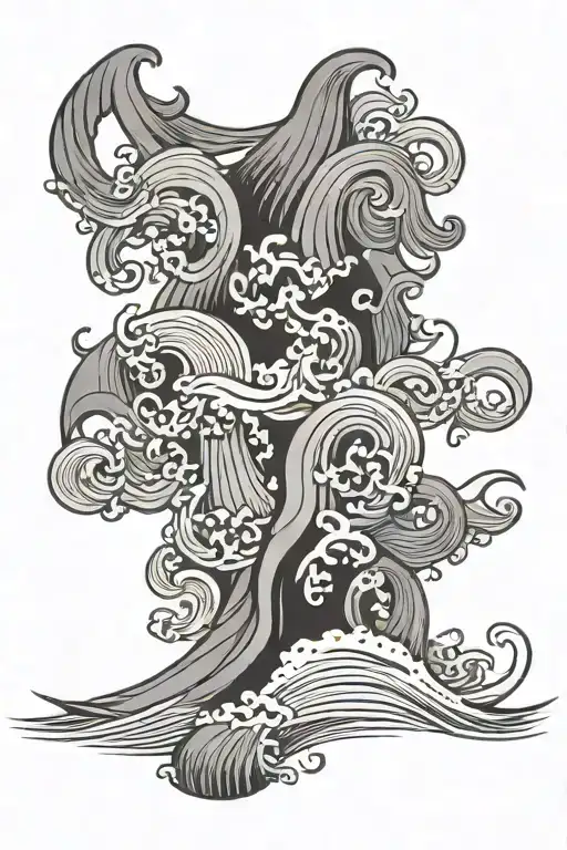 Michigan, waves, Florida, JLH, LJH tattoo design idea