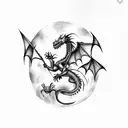 Dragon with a warrior tattoo design idea