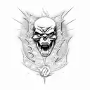 electric guitar, metallica, pantera, acdc, moscow, qatar, fire, water, dragon, skull,  tattoo design idea
