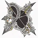 ISLAMIC Bow and Arrow tattoo design idea