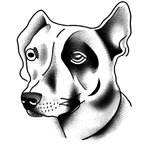 Dog tattoo design idea