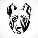 Dog tattoo design idea