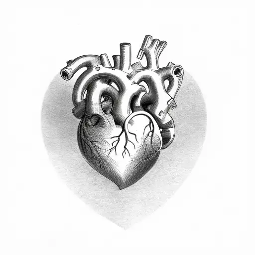 human Heart, ribbon, Bambi movie tattoo design idea