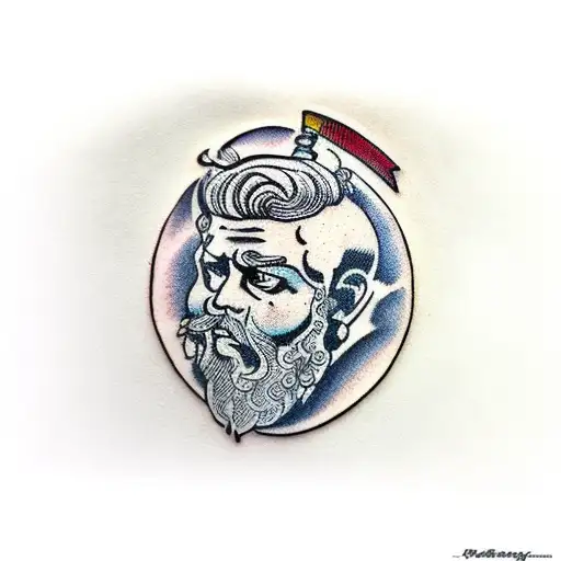 roman bust  tattoo design idea