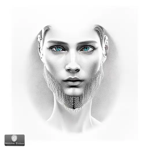 roman bust  tattoo design idea