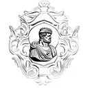 roman bust  tattoo design idea