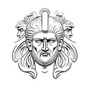 roman bust  tattoo design idea