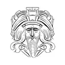 roman bust  tattoo design idea