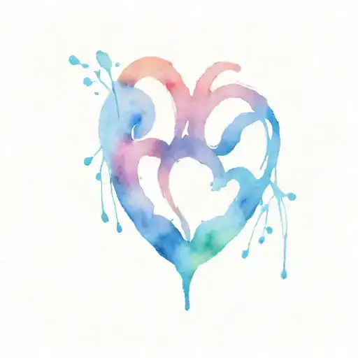 heart thumb print tattoo design idea