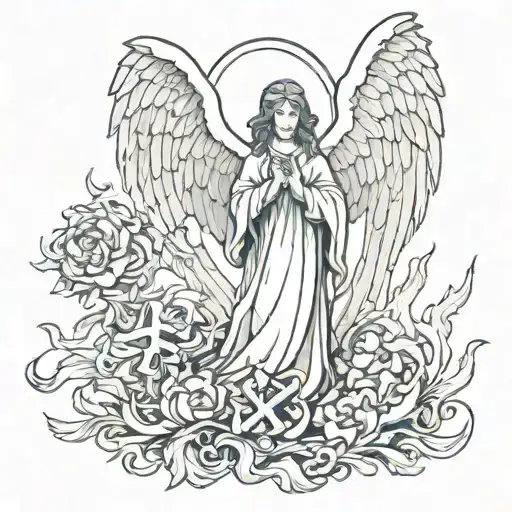 Incorporate biblical imagery such as angels, crosses, or flames to symbolize your fear and reverence for God tattoo design idea