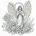 Incorporate biblical imagery such as angels, crosses, or flames to symbolize your fear and reverence for God tattoo design idea