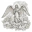 Incorporate biblical imagery such as angels, crosses, or flames to symbolize your fear and reverence for God tattoo design idea