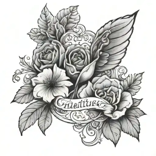 Gratitude tattoo design idea