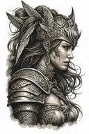 warrior princess  tattoo design idea