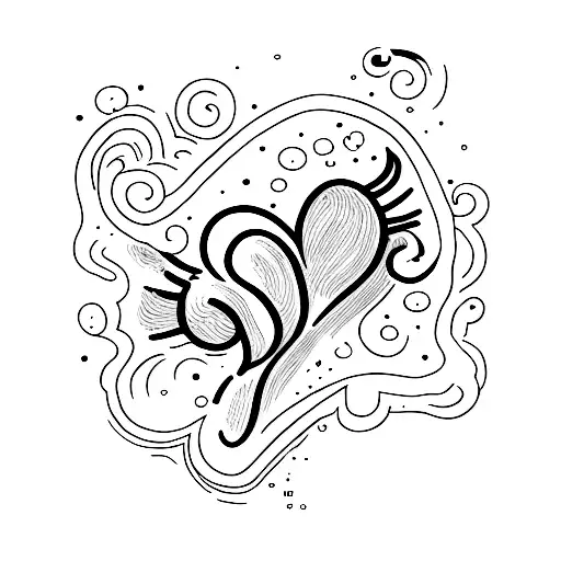 Crying Heart tattoo design idea