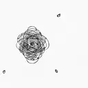 an atom tattoo design idea