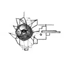 an atom tattoo design idea
