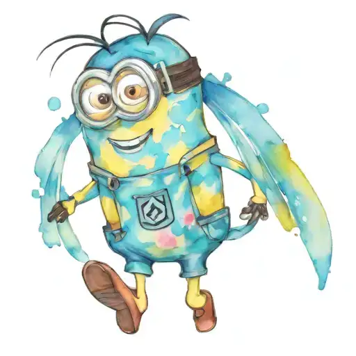 minions and lilo & stitch tattoo design idea