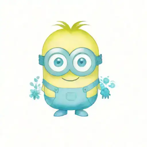 minions with lilo & stitch pattern tattoo design idea