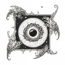 black hole surrounded by text "per aspera ad astra"  tattoo design idea