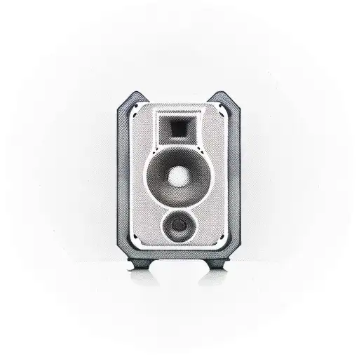 sound system tattoo design idea