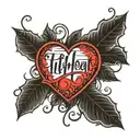 heartbeat line with the name Ethan  tattoo design idea