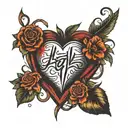 heartbeat line with the name Ethan  tattoo design idea