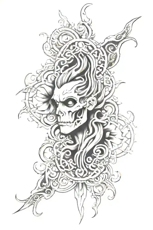 suffering produces perseverance…" piece tattoo design idea