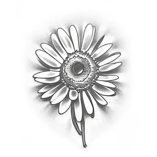 wine glass with daisies  tattoo design idea