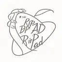 rip dad tattoo design idea