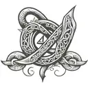 infinity symbol with 444 tattoo design idea