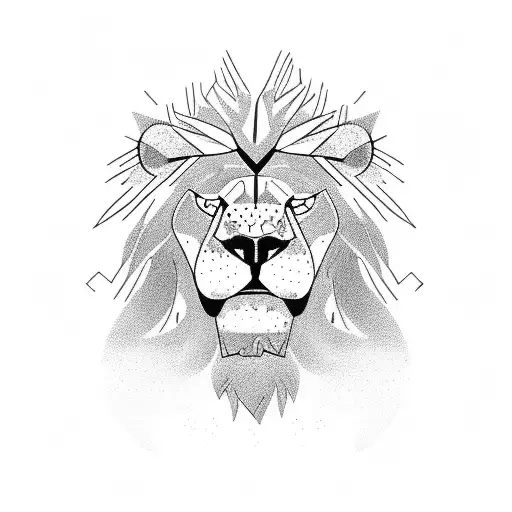 Craft a lion made out of various farm animals tattoo design idea