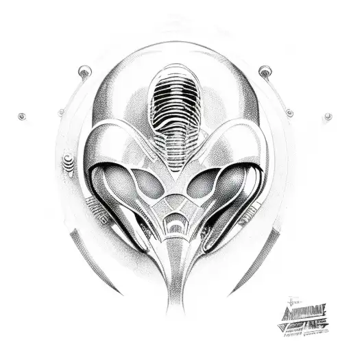 alien vs predator tattoo design idea