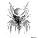 xenomorph tattoo design idea