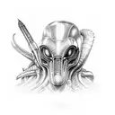 alien vs predator tattoo design idea