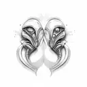 alien vs predator tattoo design idea