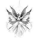 warrior fairy tattoo design idea