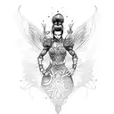 warrior fairy tattoo design idea